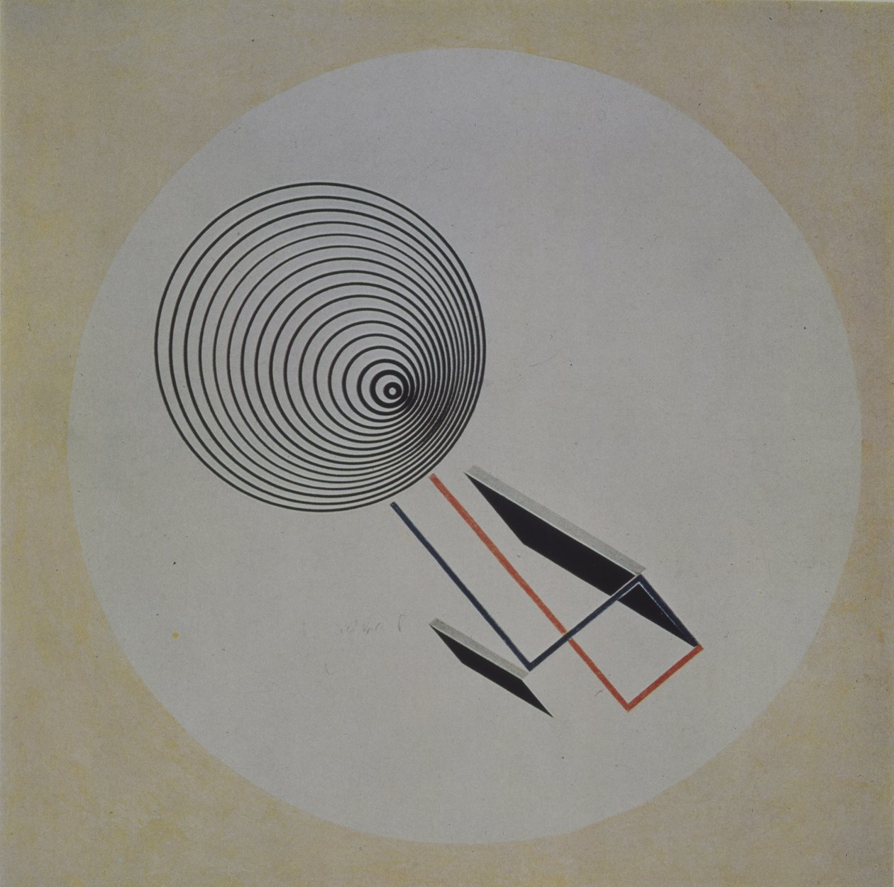 Proun 93. Plovoucí spirála, 1924 od Eliezer Markowich Lissitzky