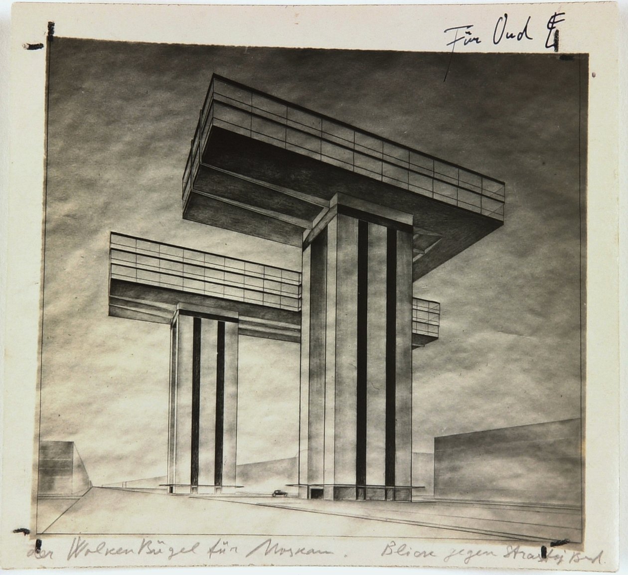 Mrakodrap Wolkenbügel na Strastnoy Boulevard v Moskvě, 1925 od Eliezer Markowich Lissitzky