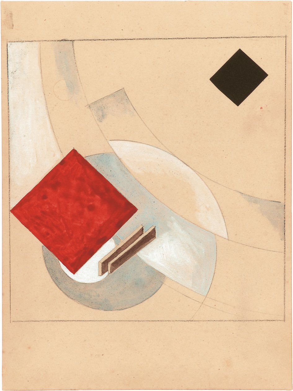 Studie k příběhu dvou kvadrátů, c. 1920 od Eliezer Markowich Lissitzky