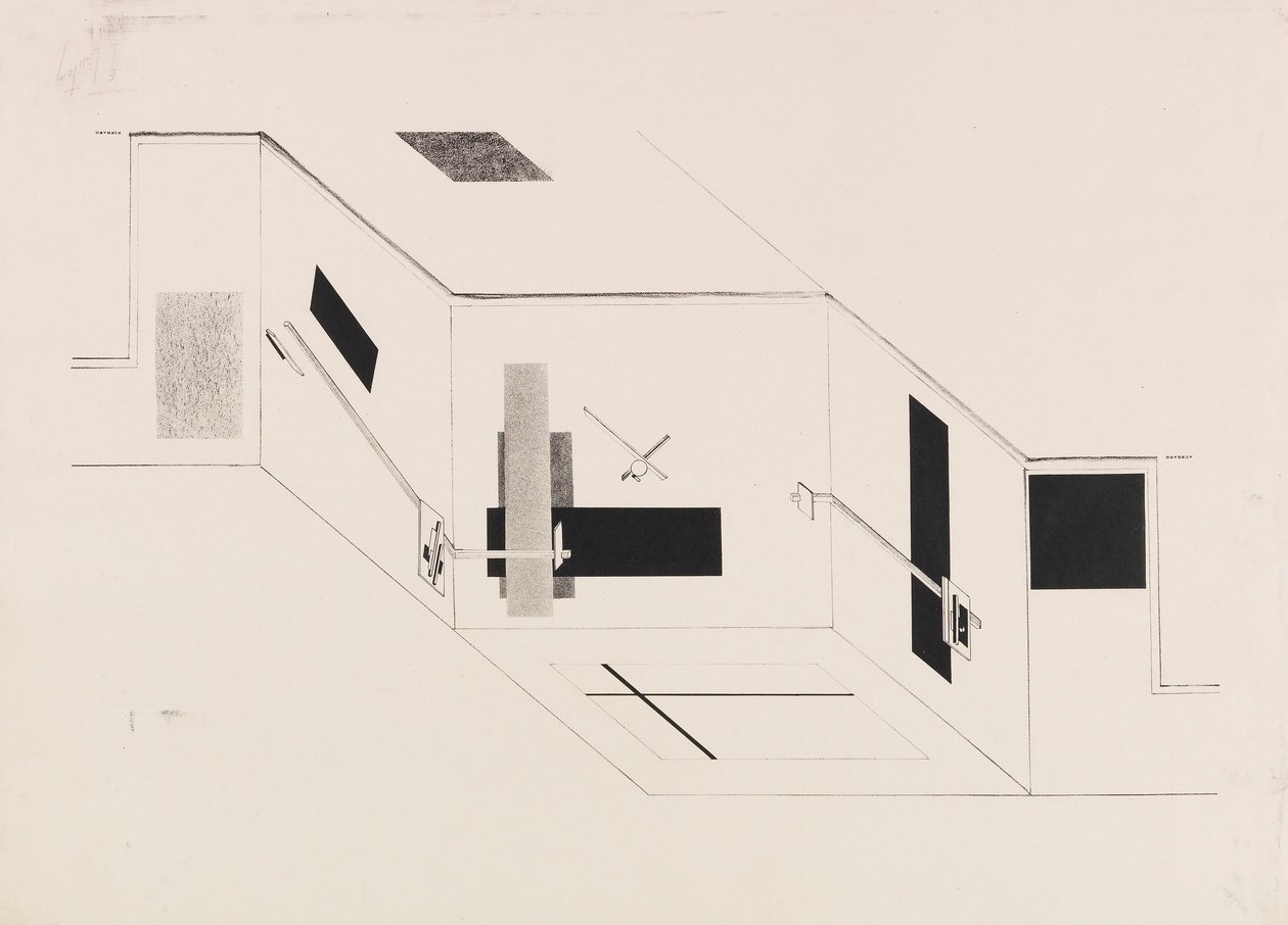 Místnost Proun. List 5 portfolia I Kestner, 1923. od Eliezer Markowich Lissitzky