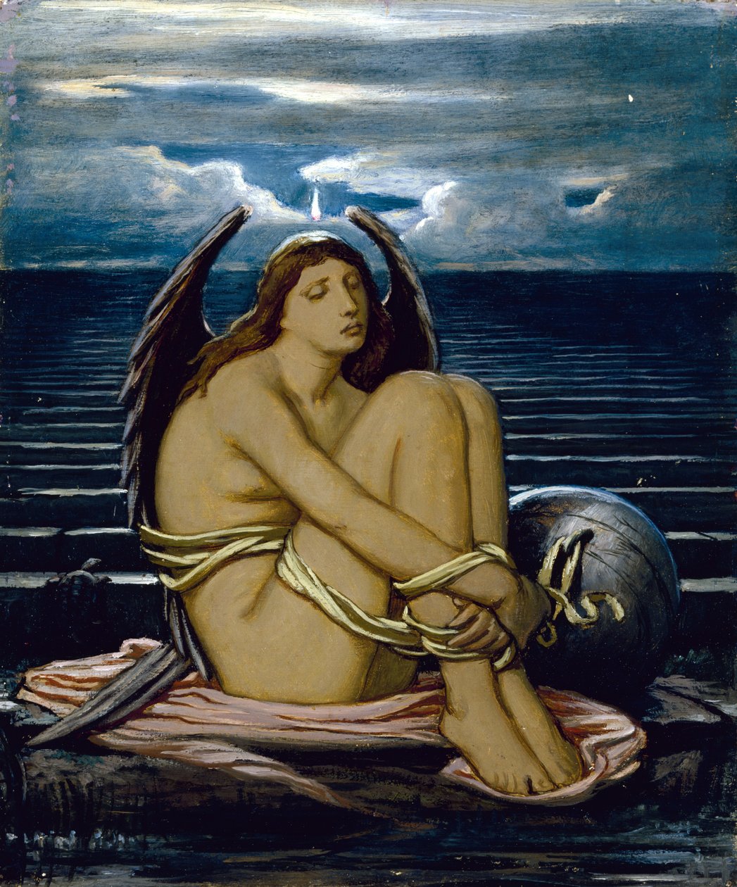 Soul in Bondage, c. 1891 (olej na kartonu) od Elihu Vedder