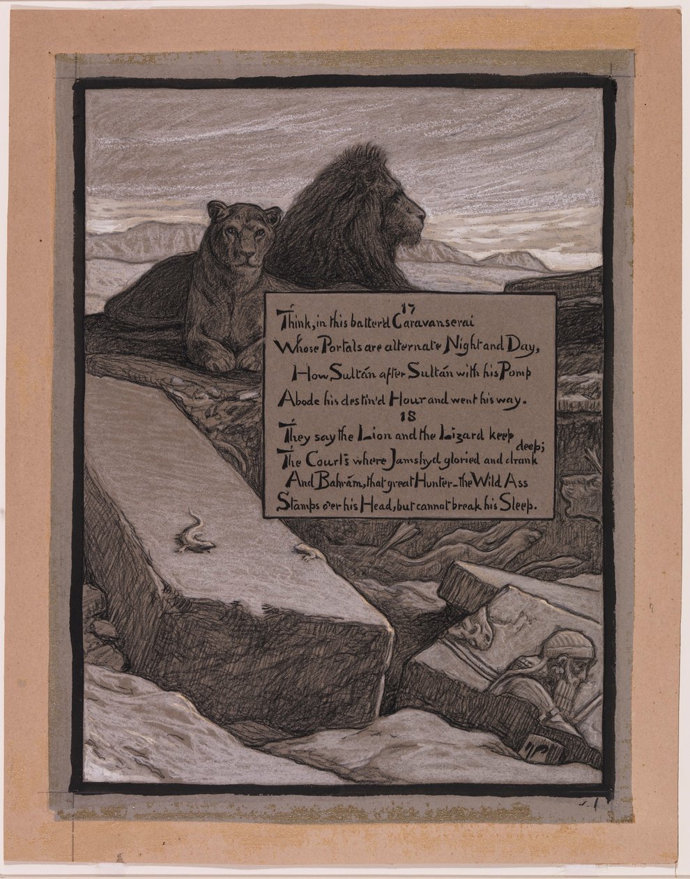 (Ilustrace k filmu Rubáiyát Omara Chajjáma) Dvory Jamshidu od Elihu Vedder