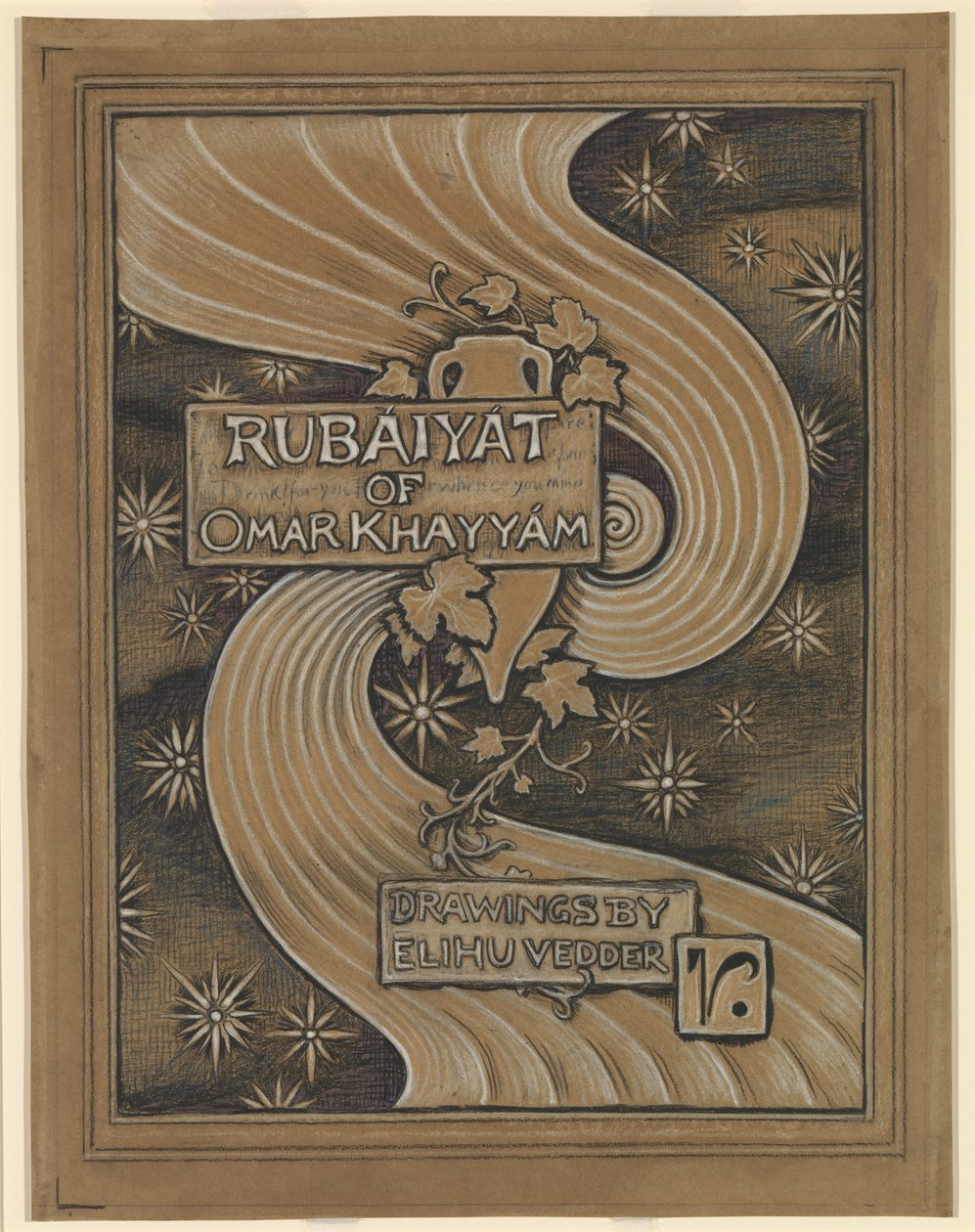 (Ilustrace k Rubáiyát Omara Khayyáma) Obálka od Elihu Vedder