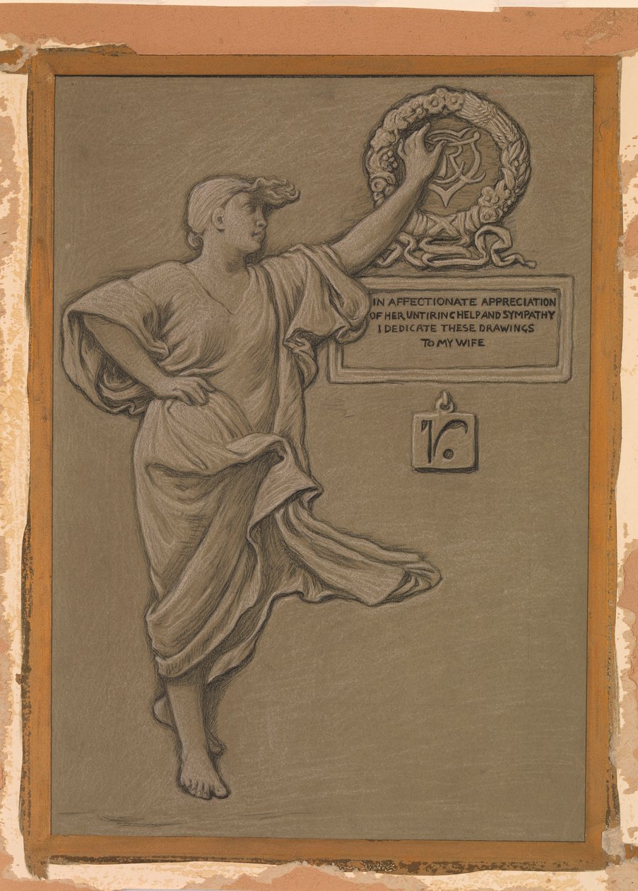 (Ilustrace k Rubáiyát Omara Khayyáma) Věnování od Elihu Vedder