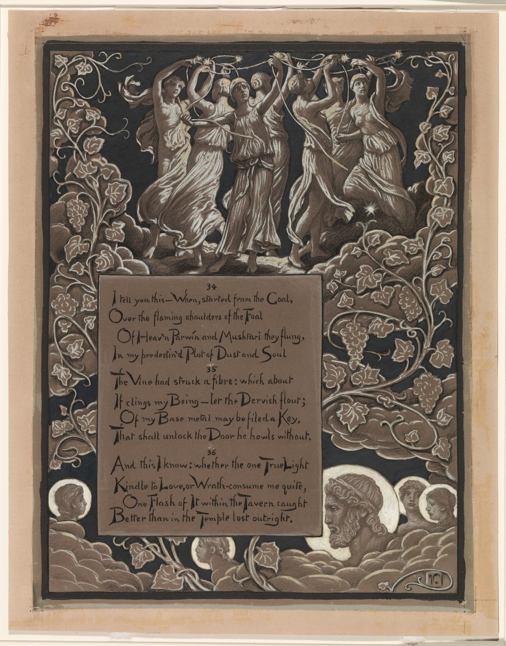 (Ilustrace k Rubáiyát Omara Khayyáma) Omarův horoskop od Elihu Vedder