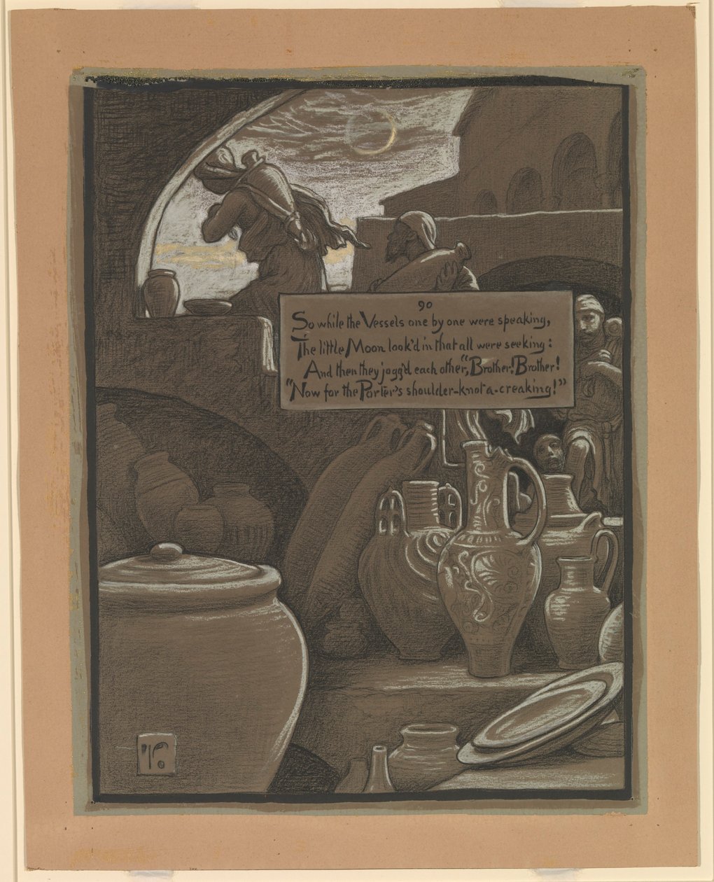 (Ilustrace k filmu Rubáiyát Omara Khayyáma) Konec Ramazánu od Elihu Vedder