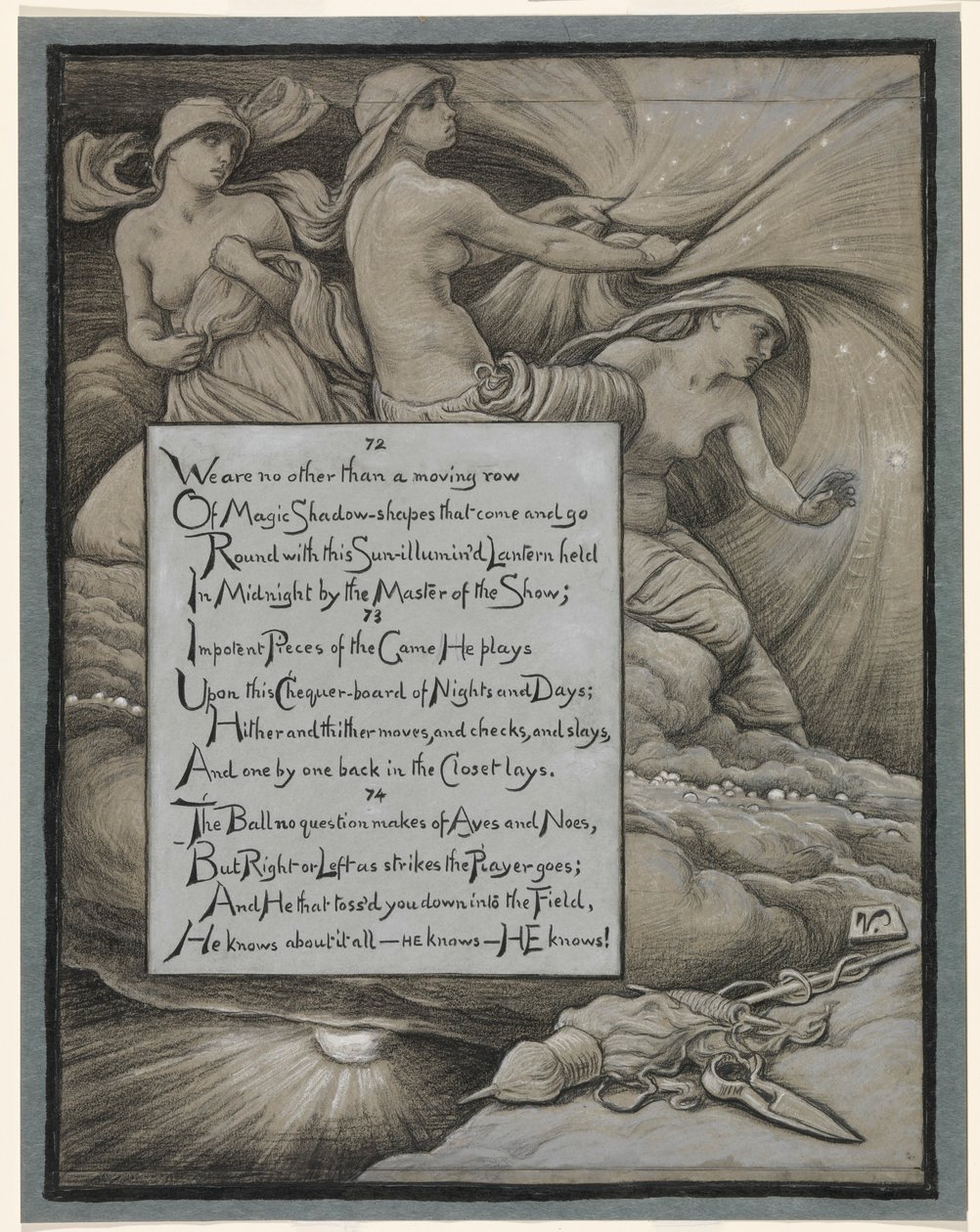 (Ilustrace k filmu Rubáiyát Omara Khayyáma) Osudy se scházejí ve hvězdách) od Elihu Vedder