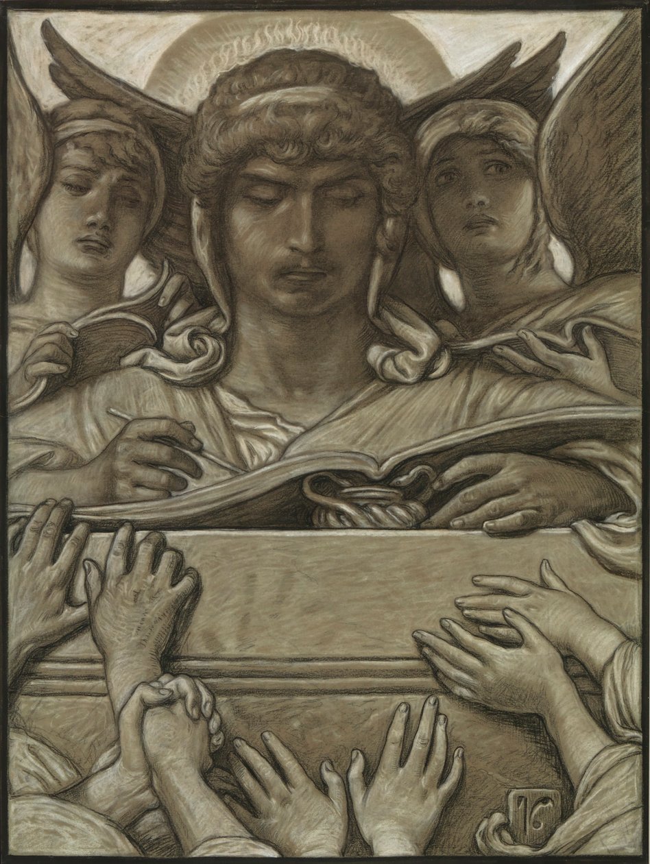 (Ilustrace k filmu Rubáiyát Omara Khayyáma) Nahrávající anděl od Elihu Vedder