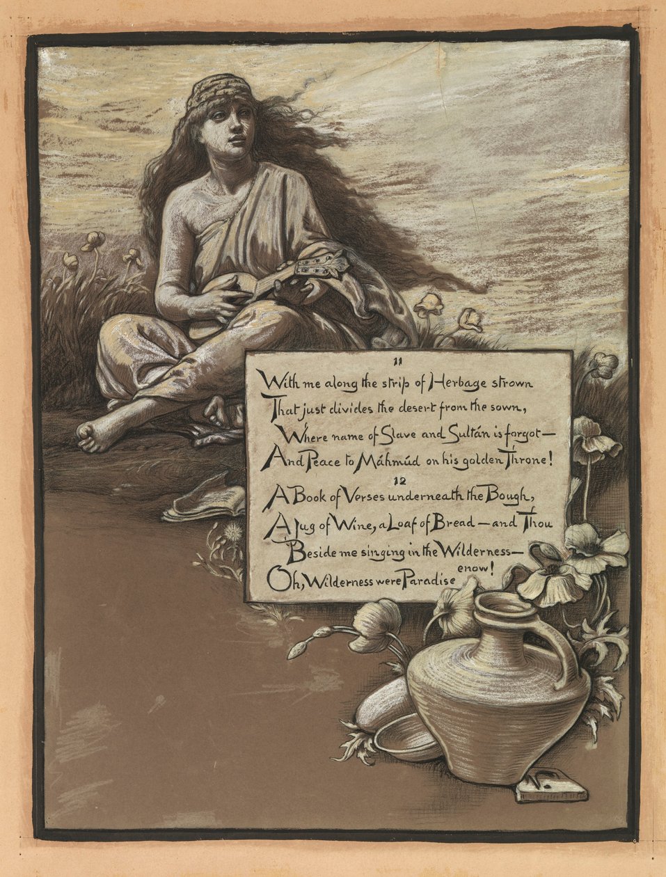 (Ilustrace k filmu Rubáiyát Omara Chajjáma) Píseň v poušti od Elihu Vedder