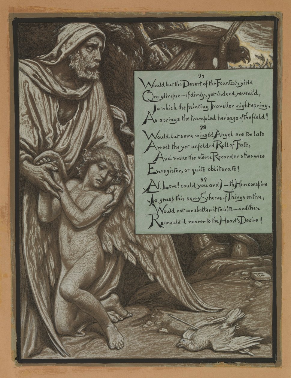(Ilustrace k filmu Rubáiyát Omara Chajjáma) Omluvné schéma od Elihu Vedder