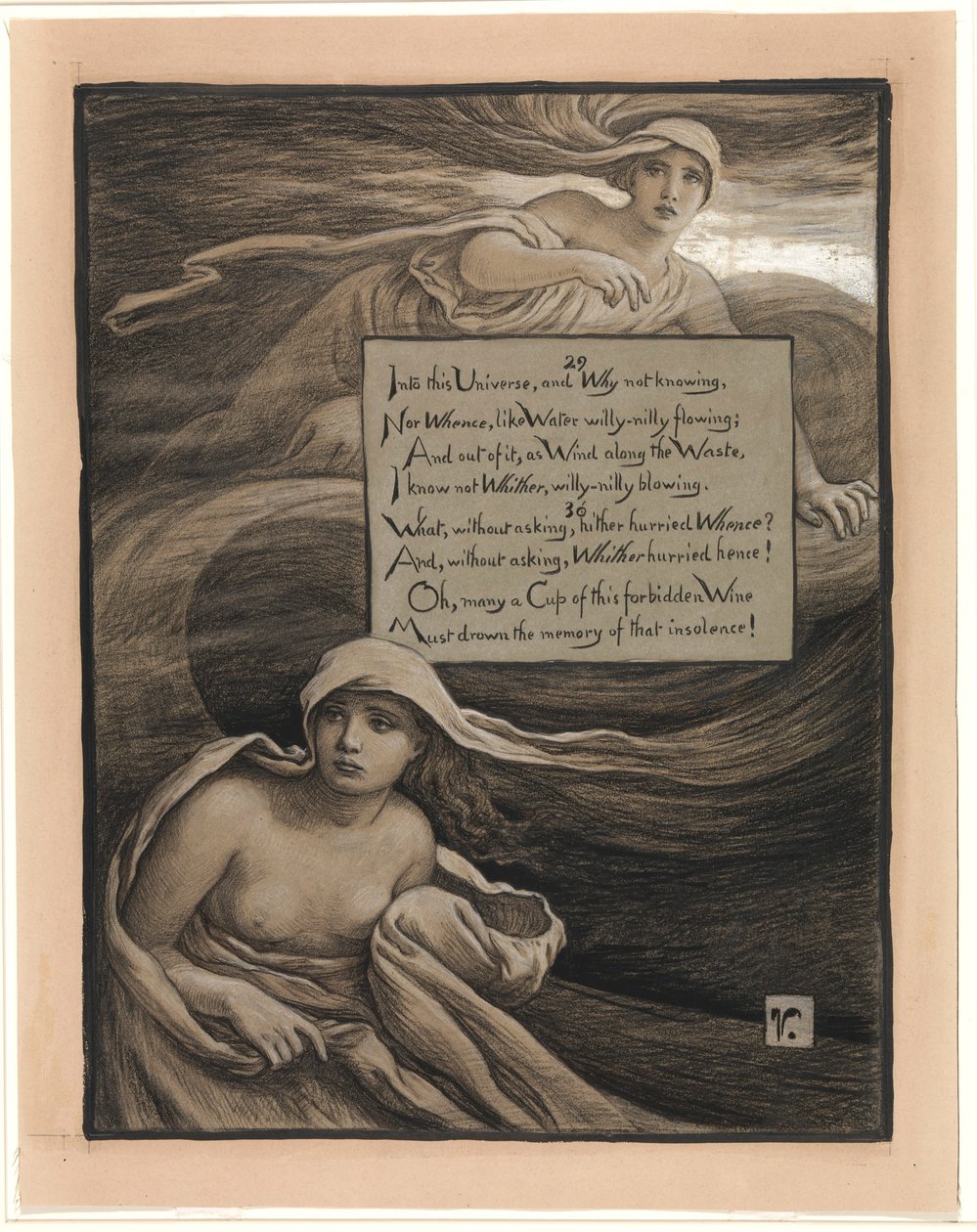 (Ilustrace k Rubáiyát Omara Khayyáma) Odkud a kam od Elihu Vedder