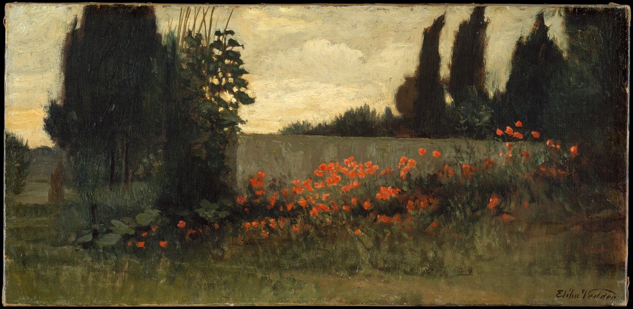 Cypřiš a máky od Elihu Vedder