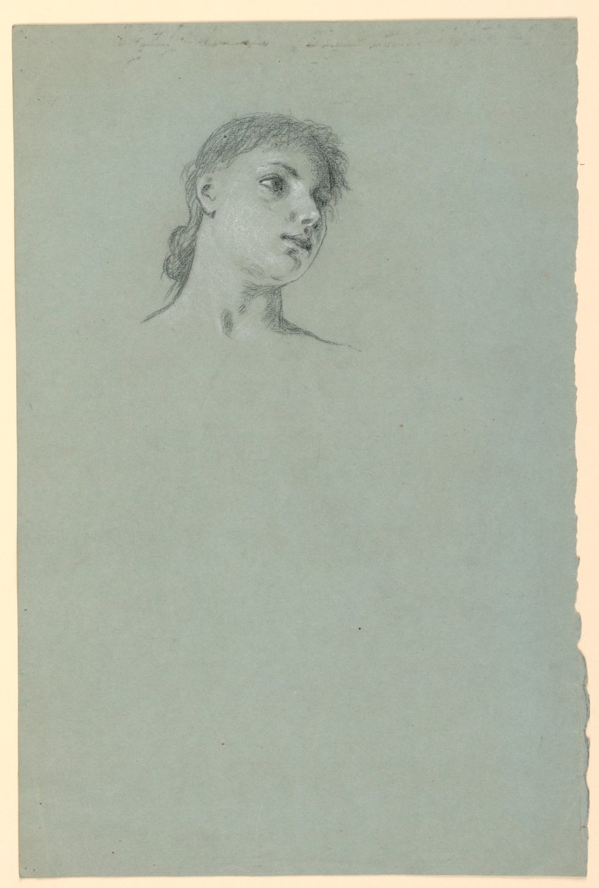 Kresba, Studie dívky, asi 1885 od Elihu Vedder