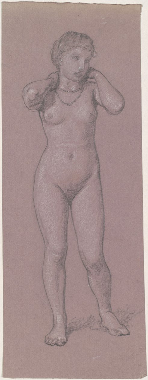 Ženský akt s náhrdelníkem od Elihu Vedder