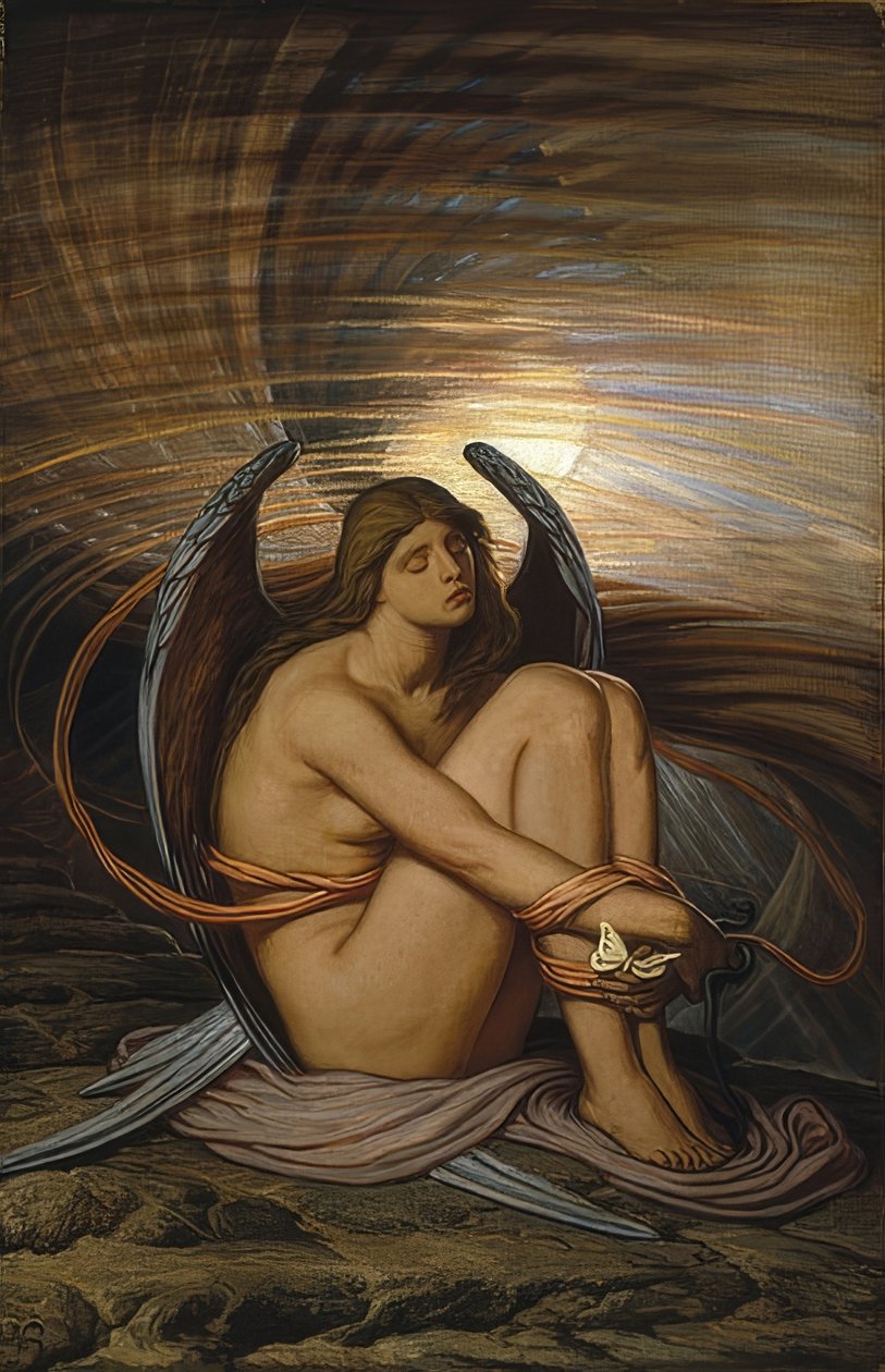 Spoutaná duše. 1891-92 od Elihu Vedder