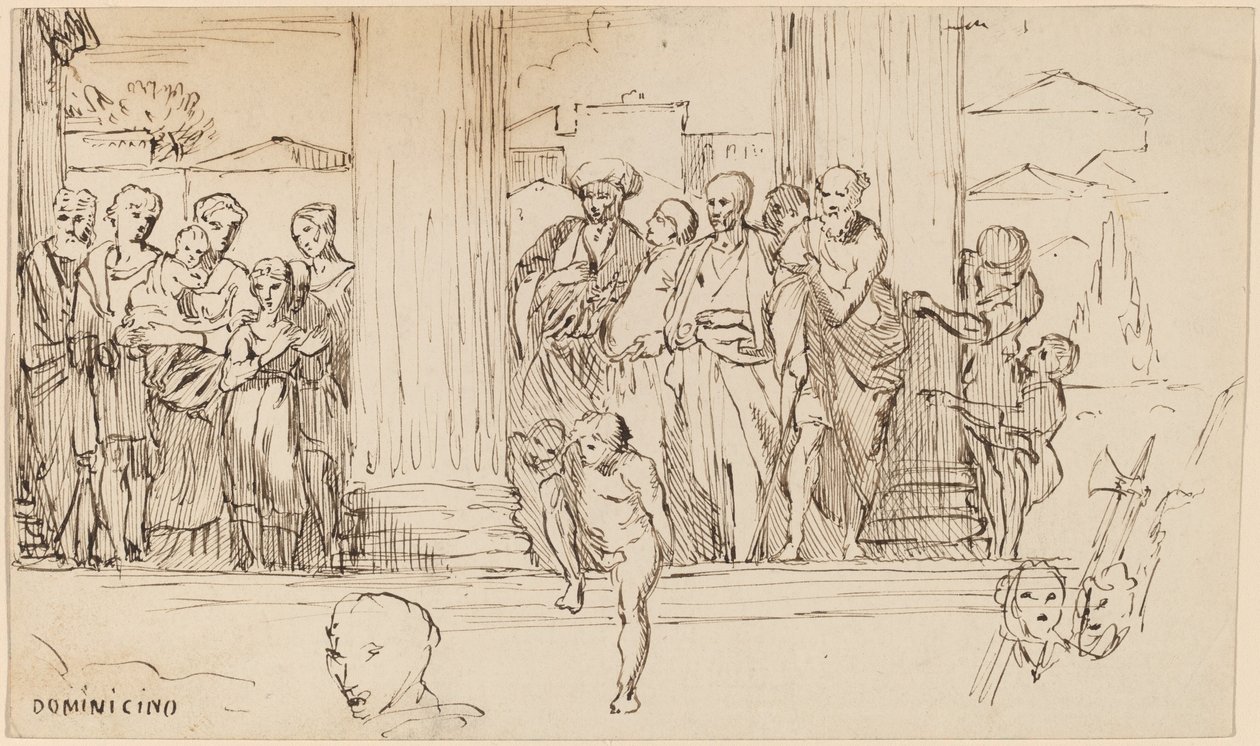 Studium po Domenichinovi od Elihu Vedder