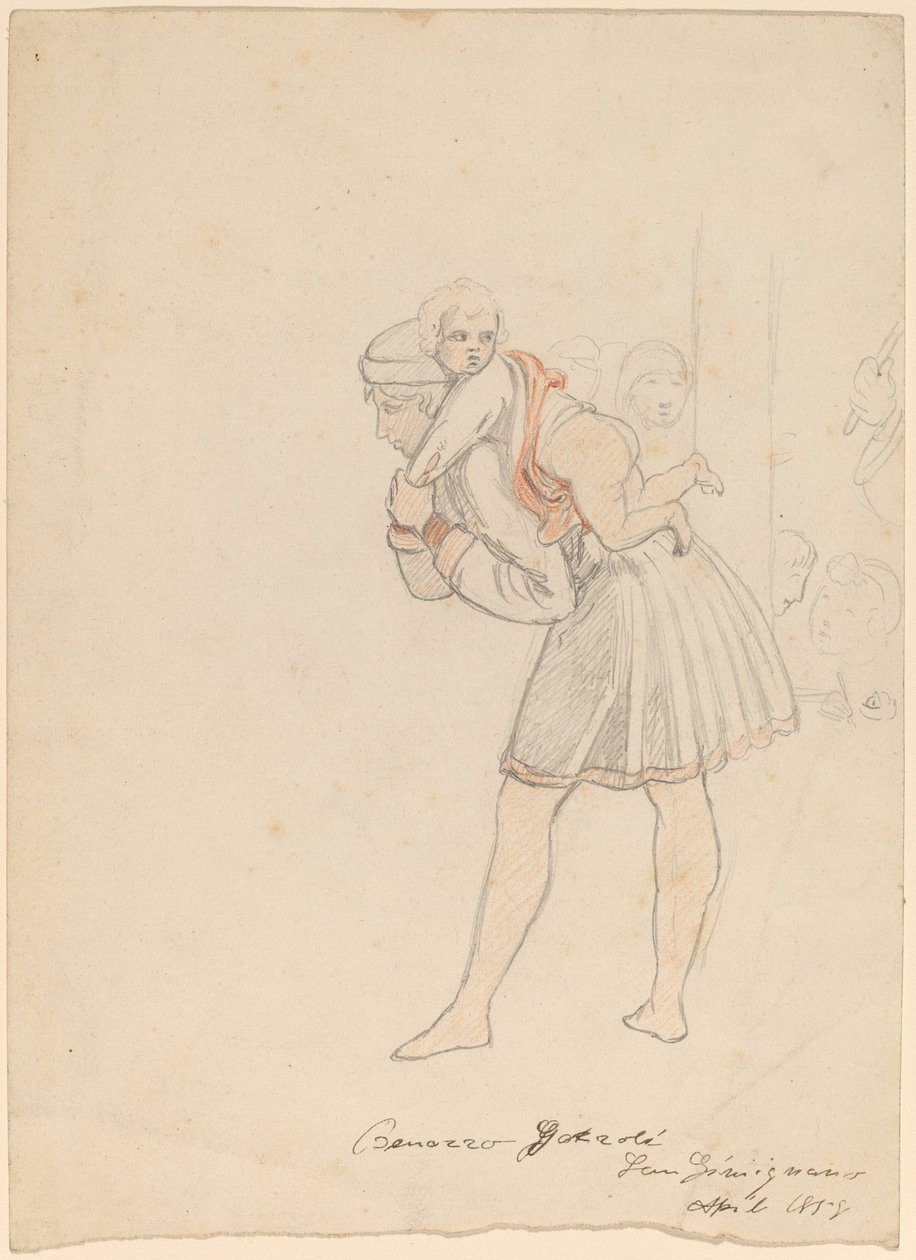 Studium po Gozzoli od Elihu Vedder