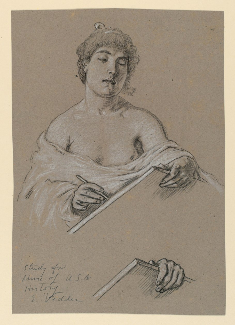 Studie na "Múzu historie" od Elihu Vedder