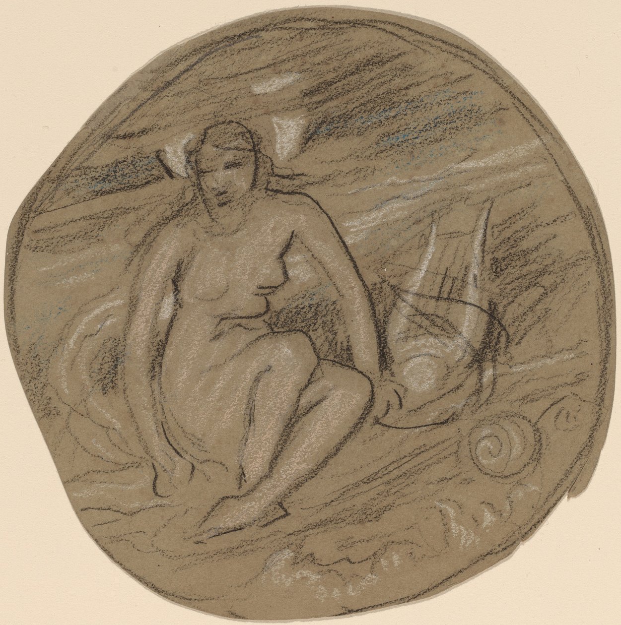 Studium pro hudbu, c. 1890. od Elihu Vedder