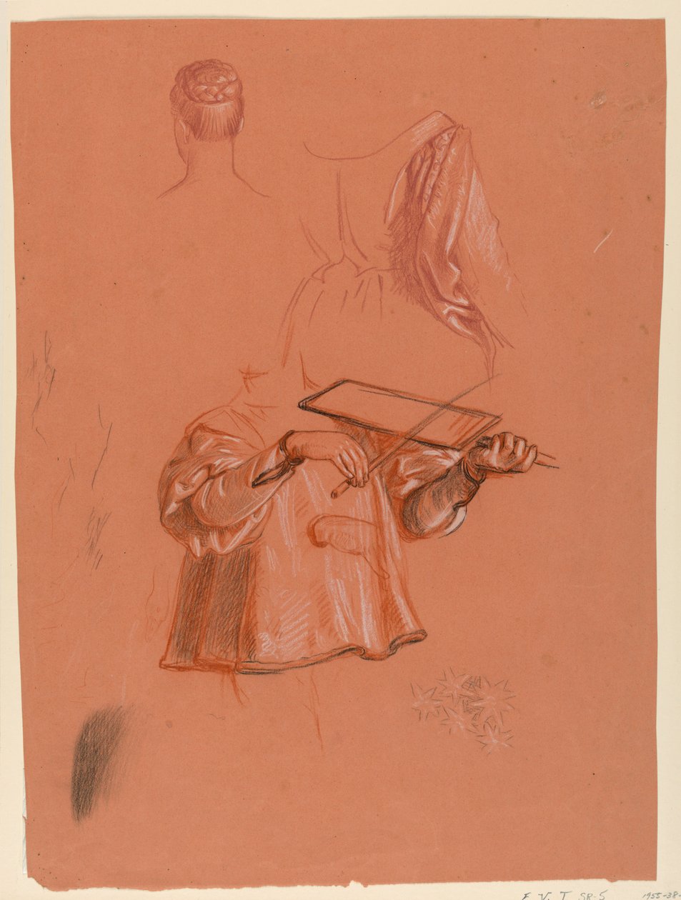 Studie na "Svatební průvod" od Elihu Vedder