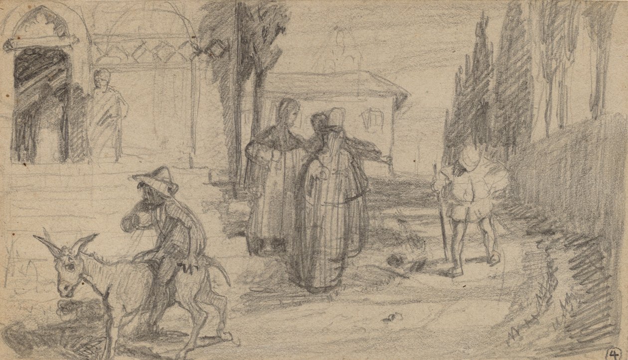 Podobenství o mlynáři a oslu, c. 1859. od Elihu Vedder