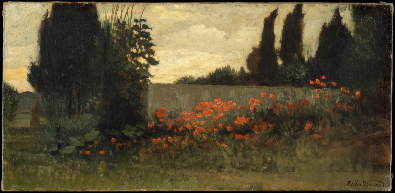 Cypřiš a mák od Elihu Vedder