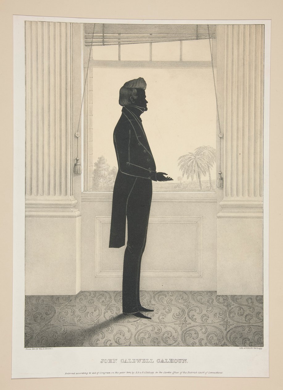 John Caldwell Calhoun, ze souboru 27 portrétů od Elijah C. Kellogg
