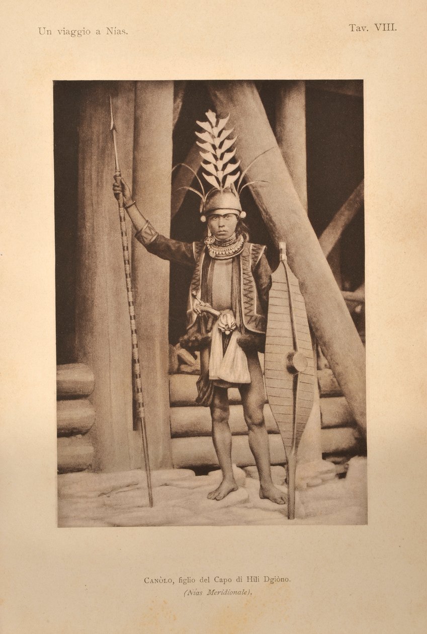 Nias Chieftain, z „Journey to Nia“, 1900 od Elio Modigliani