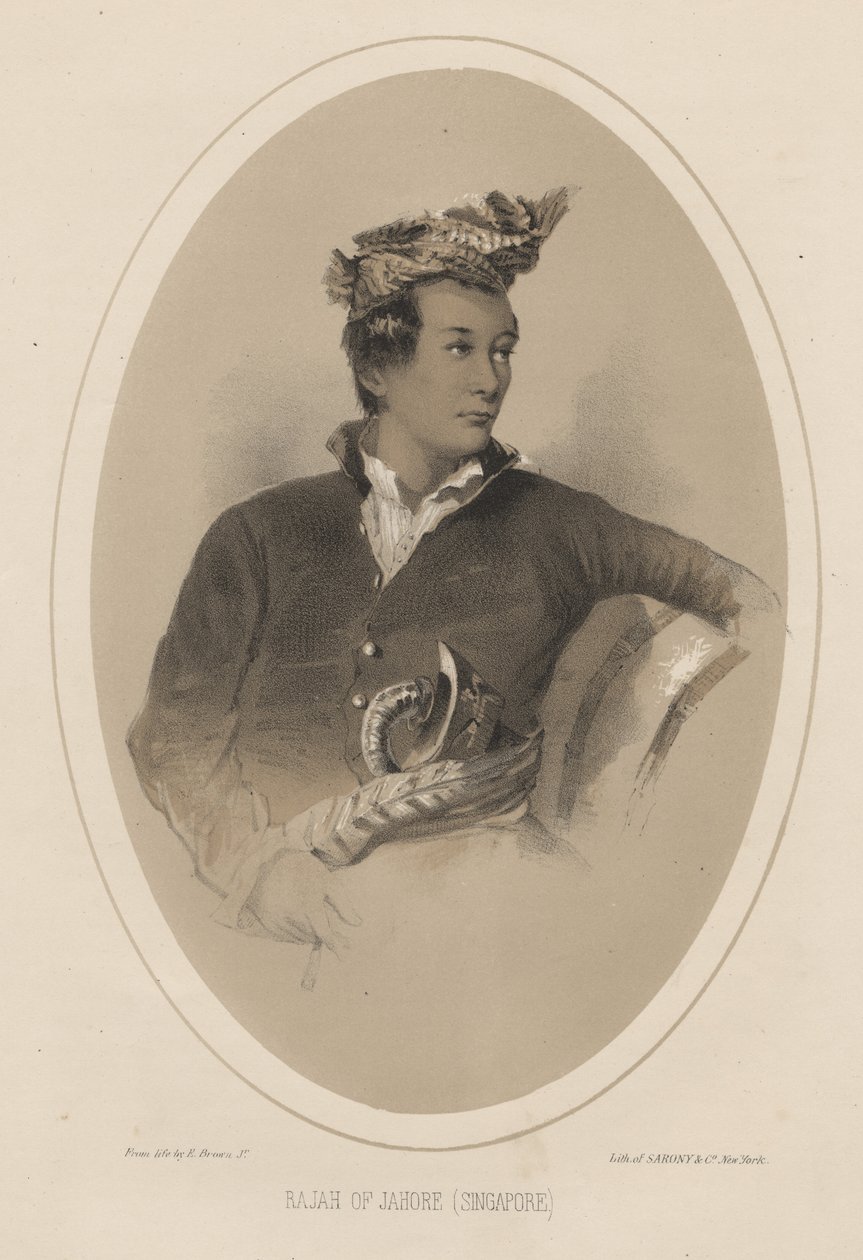 Rajah of Jahore (Singapur), 1855 od Eliphalet Brown