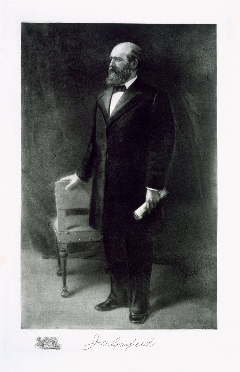 James A. Garfield, 20. prezident Spojených států amerických, vyd. 1901 (fotogravura) od Eliphalet Frazer Andrews