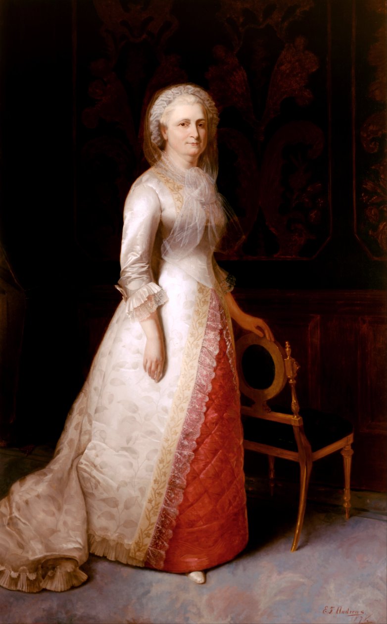Martha Dandridge Custis Washington (paní George Washington) od Eliphalet Frazer Andrews