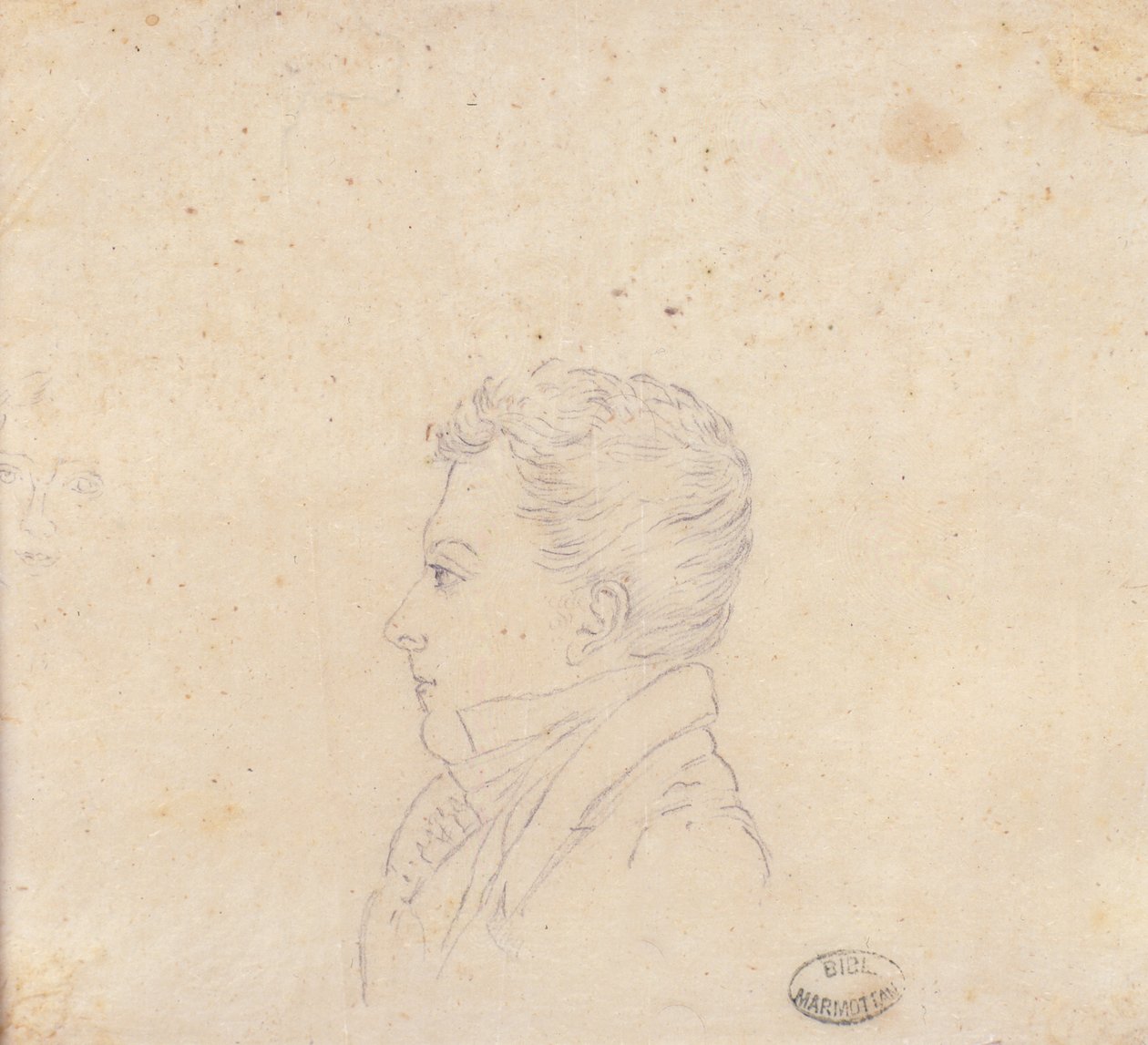 Kresba pana Setivauxe, plátce toskánského velkovévodství, reprodukce kresby madame de Finguerlin od Elisa Bonaparte