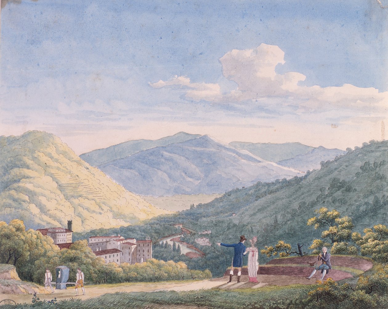 Pohled na Bagni di Lucca, říjen 1813 od Elisa Bonaparte