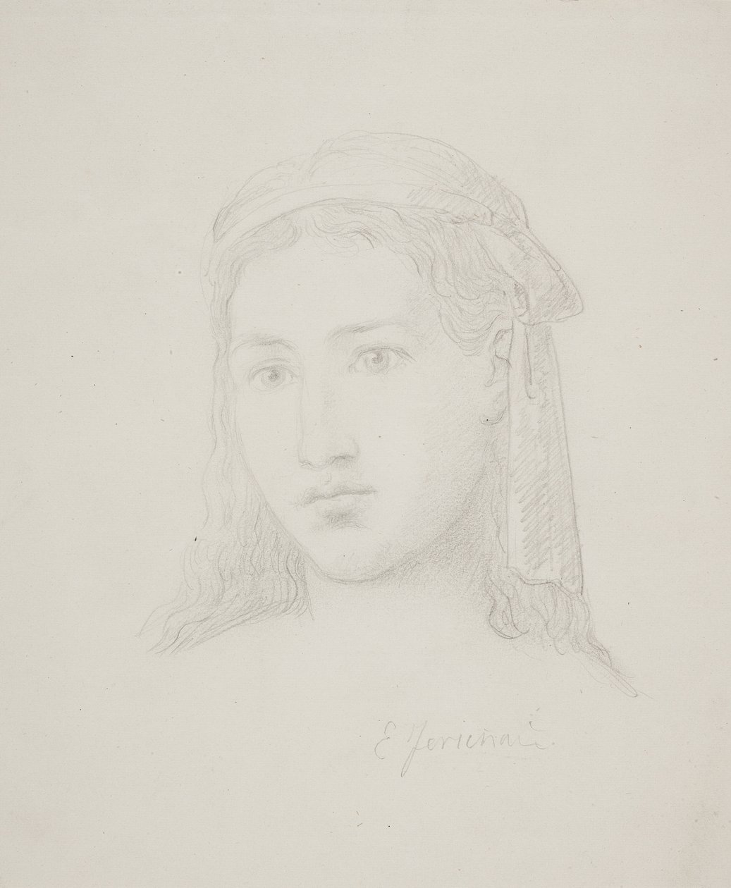 Ženská hlava od Elisabeth Jerichau Baumann