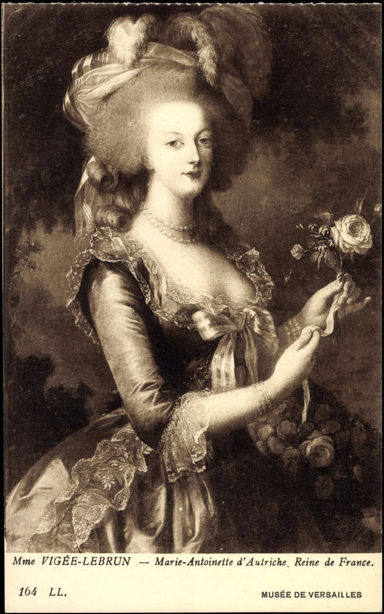 Portrét královny Marie Antoinetty (1755-1793) (tisk) od Elisabeth Louise (after) Vigee Lebrun