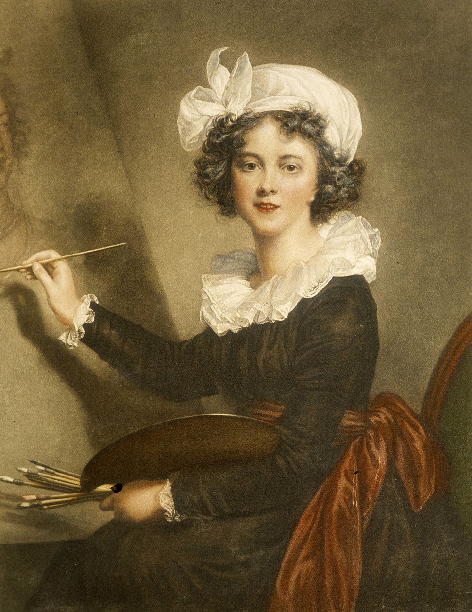 Rytina reprodukující Marie Elisabeth Louise Vigee Le brun (nebo Vigee-Lebrun nebo Vigee Lebrun od Elisabeth Louise (after) Vigee Lebrun