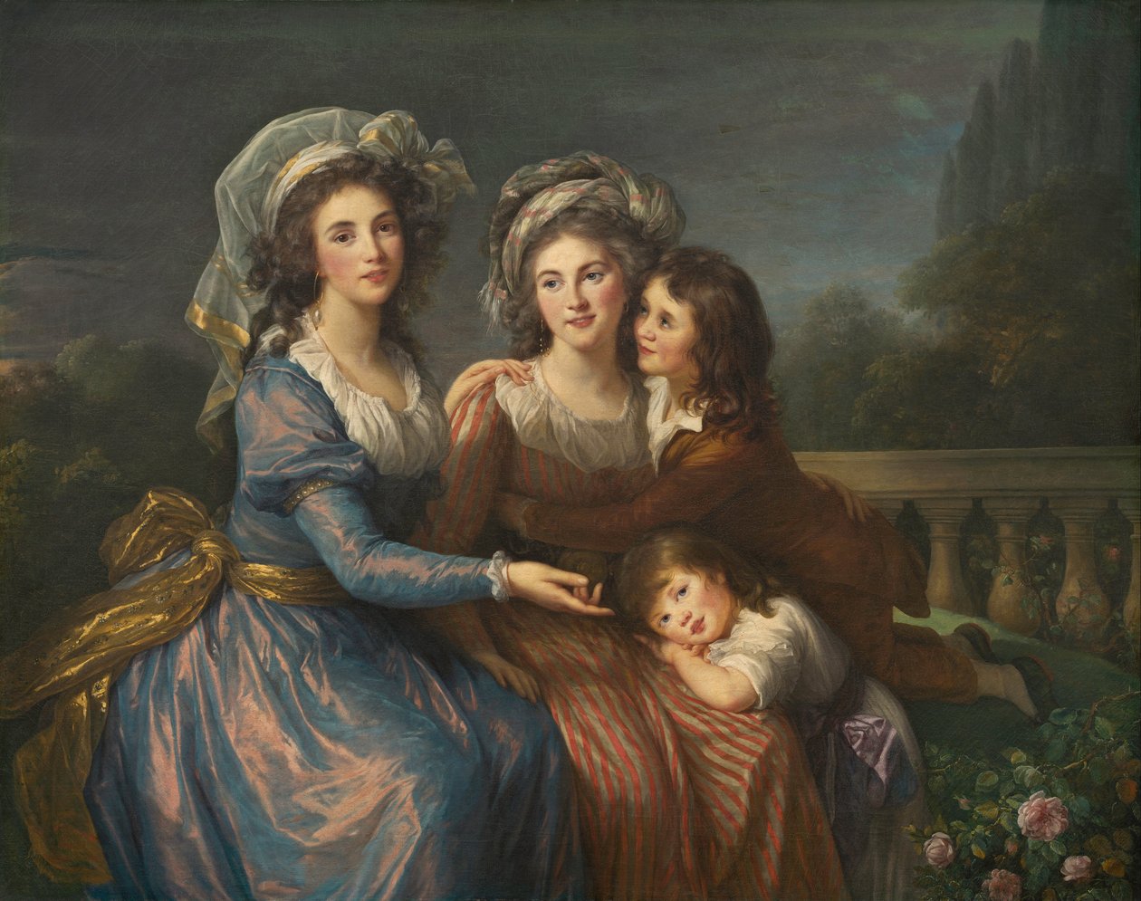 Markýza de Pezay a markýza de Rougé se syny Alexisem a Adrienem od Élisabeth Louise Vigée Le Brun