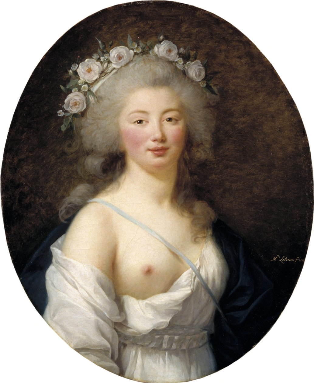 Portrét mladé dámy jako Flóra od Elisabeth Louise Vigee-Lebrun