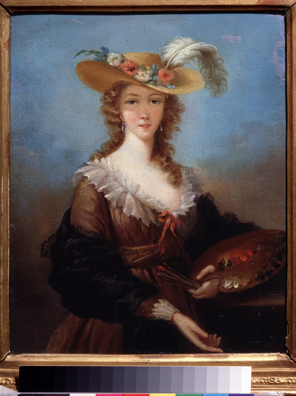 Autoportrét. Obraz Marie Louise Elisabeth Vigee Lebrun (1755-1842). Olej na plátně, 40 x 33 cm od Elisabeth Louise Vigee Lebrun
