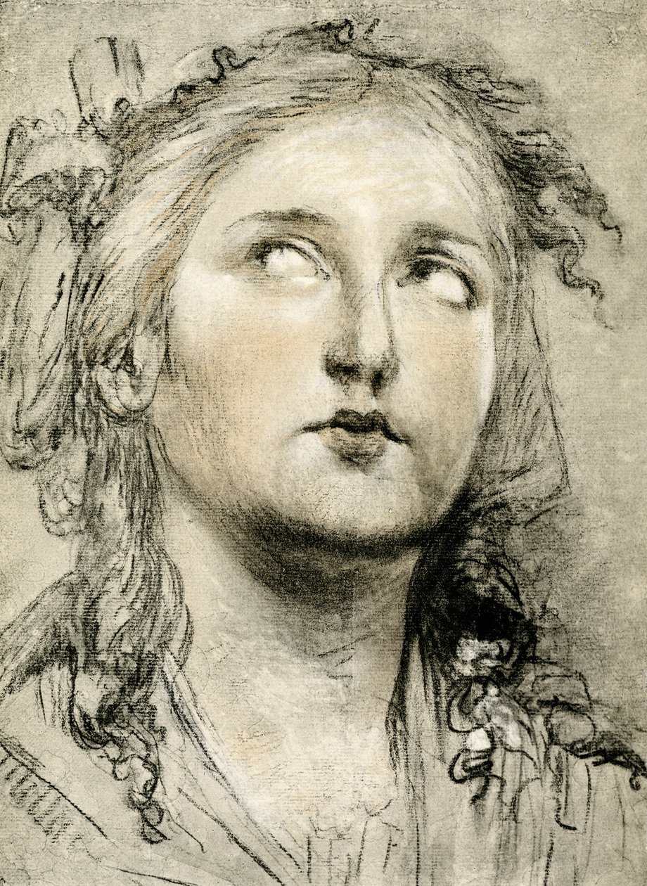 Studie hlavy dívky od Elisabeth Louise Vigee-Lebrun