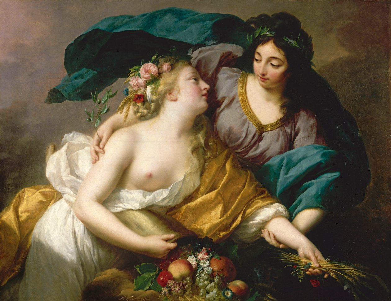 Mír přinášející zpět hojnost La Paix ramenant lAbondance, 1780. od Elisabeth Louise Vigee Lebrun
