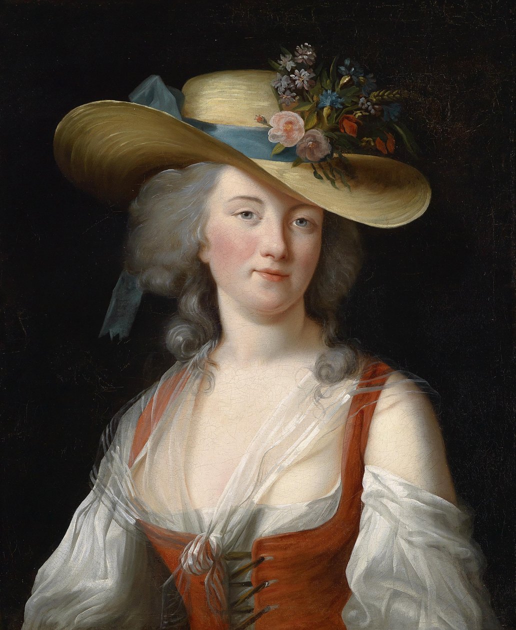 Portrét Anny Catherine Le Preudhomme de Chatenoy, hraběnky z Verdunu, jako vynikající zahradníka, c. 1780 od Elisabeth Louise Vigee Lebrun