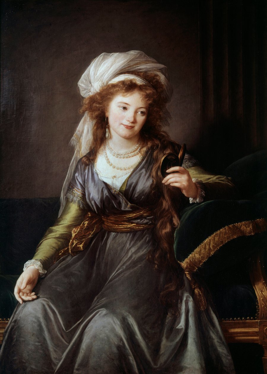 Portrét hraběnky Kateřiny Vassilievny Skavronskaie (1761-1829), čestné dámy Kateřiny II., neteře a paní Potěmkinovy. Obraz Marie Elisabeth Louise Vigee Le brun (nebo Vigee-Lebrun nebo Vigee Lebrun) (1755-1842) od Elisabeth Louise Vigee Lebrun