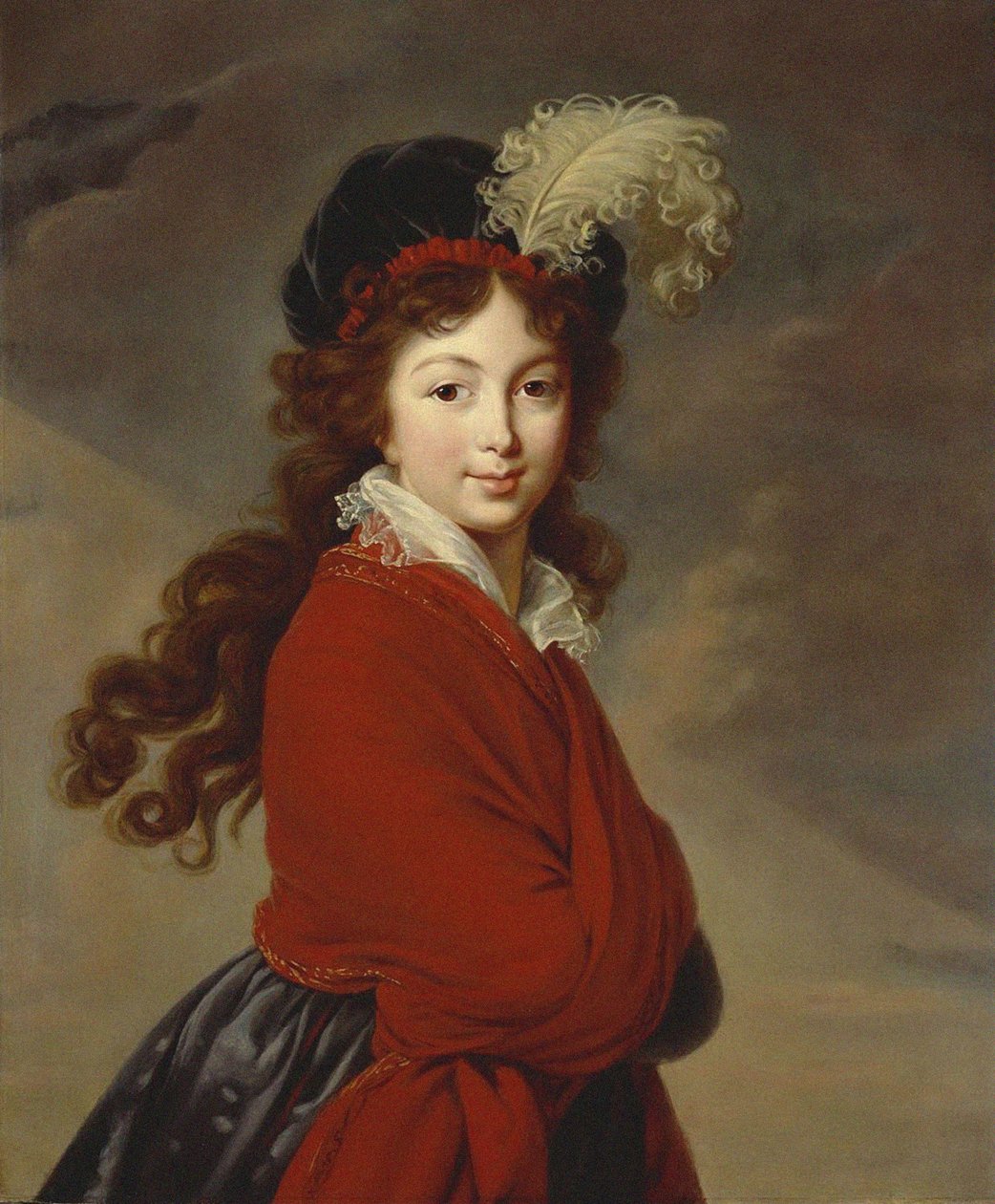 Portrét vévodkyně Anny Fjodorovny z Ruska 1781-1860, princezny Juliany Saxe-Coburg-Saalfeld, od Elisabeth Louise Vigee Lebrun