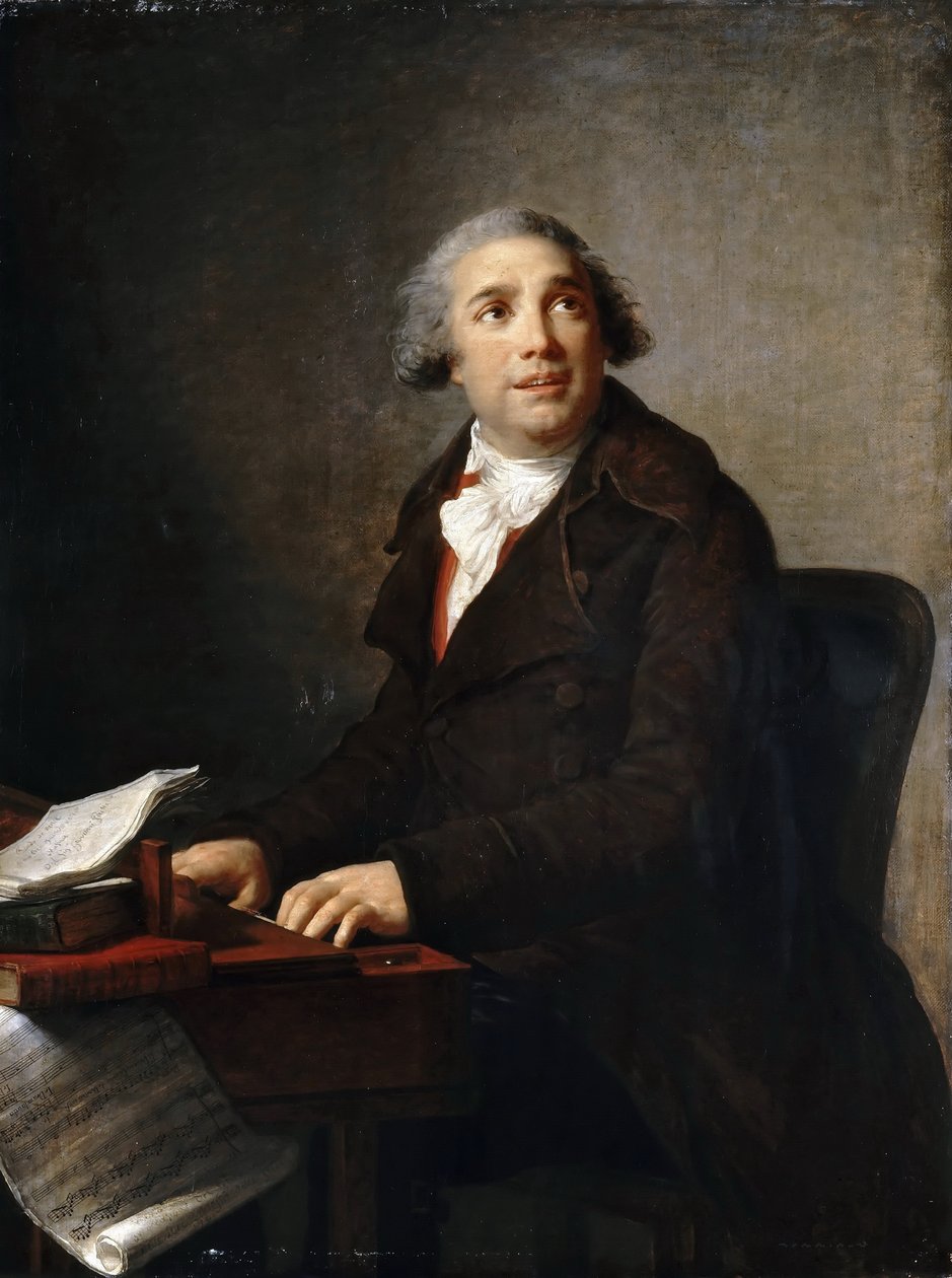 Portrét Giovanniho Paisiella 1740-1816 u cembala od Elisabeth Louise Vigee Lebrun