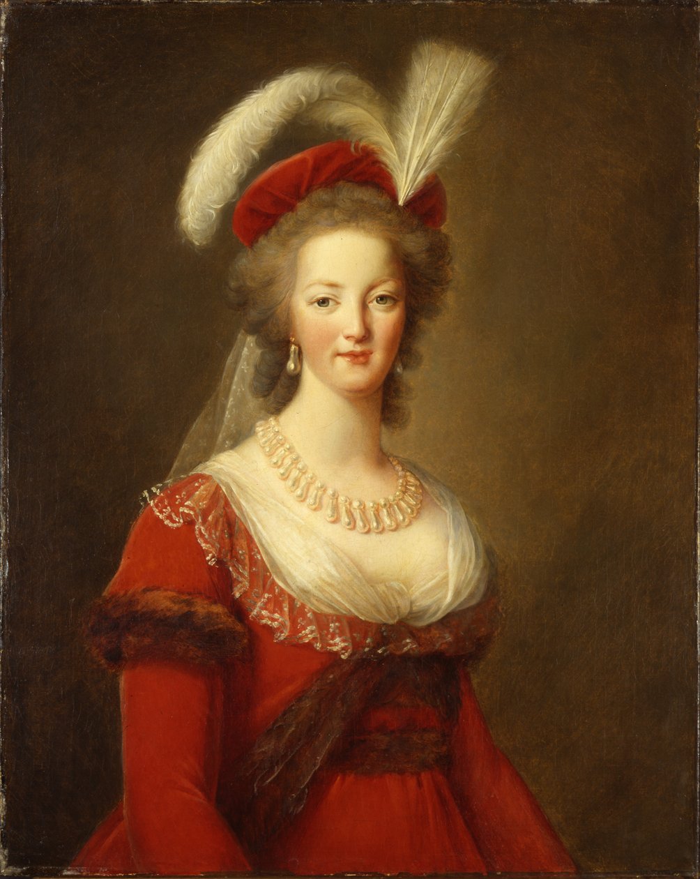 Portrét Marie Antoinetty, královny Francie od Elisabeth Louise Vigee Lebrun