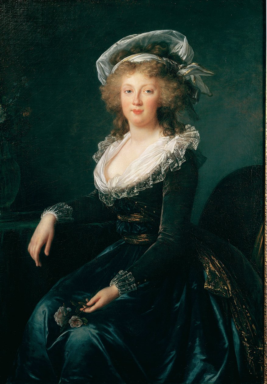 Portrét Marie Terezie Bourbonské Neapol, královny Neapole a Sicílie (1772-1807), poté manželky Františka II. Rakouského Obraz Elisabeth Vigee Lebrun (1755-1842) 1790 Neapol, museo di Capodimonte - Princezna Maria Teresa (179355-1 (později císařovna A od Elisabeth Louise Vigee Lebrun