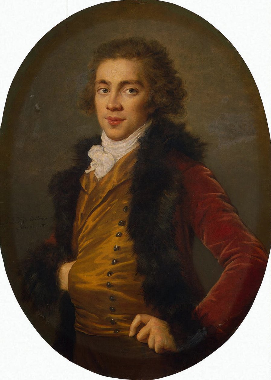 Portrét prince Grigorije Alexandroviče Stroganova 1770-1857, 1793 od Elisabeth Louise Vigee Lebrun