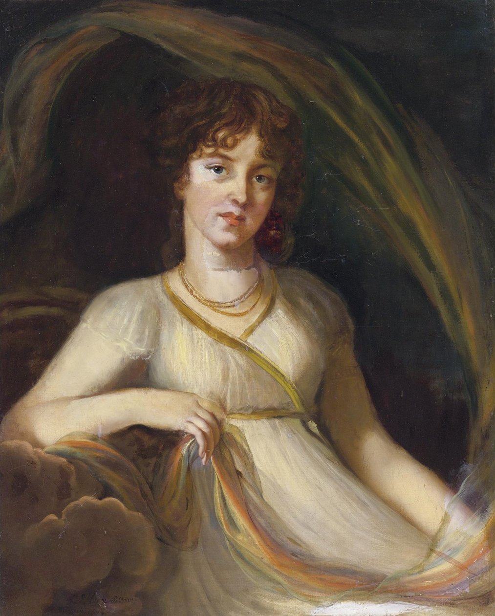 Portrét princezny Ekateriny Osipovny Tyufyakiny, rozené Khorvat 1777-1802 jako Iris, 1802 od Elisabeth Louise Vigee Lebrun