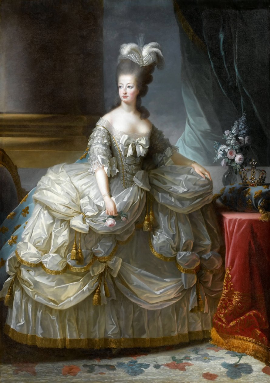 Portrét francouzské královny Marie Antoinetty 1755-1793 od Elisabeth Louise Vigee Lebrun